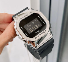 G-Shock Premium Two-Tone Steel Edition | Silver-Gold Iconic Square Watch