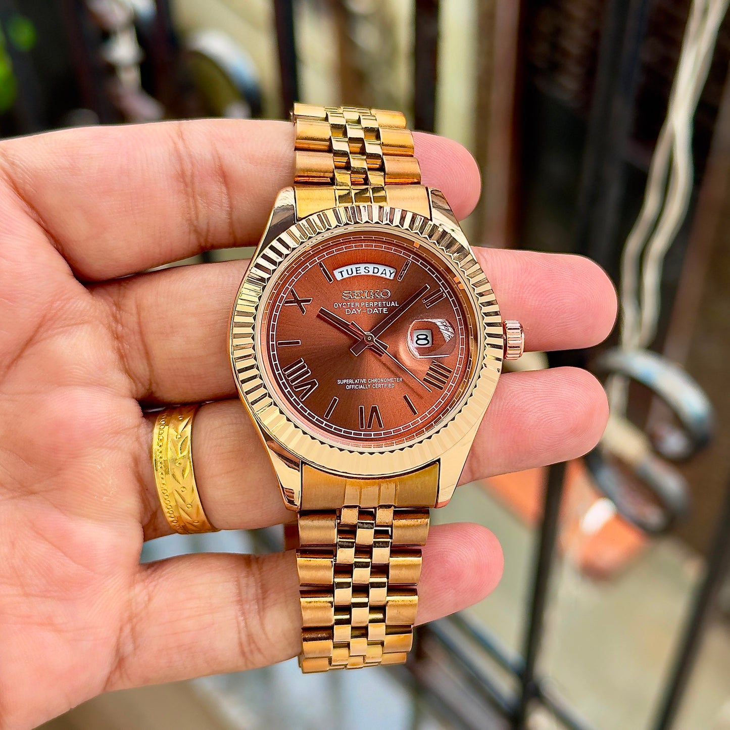 SEIKO DAY-DATE – ROSE-GOLD CLASSIC EDITION