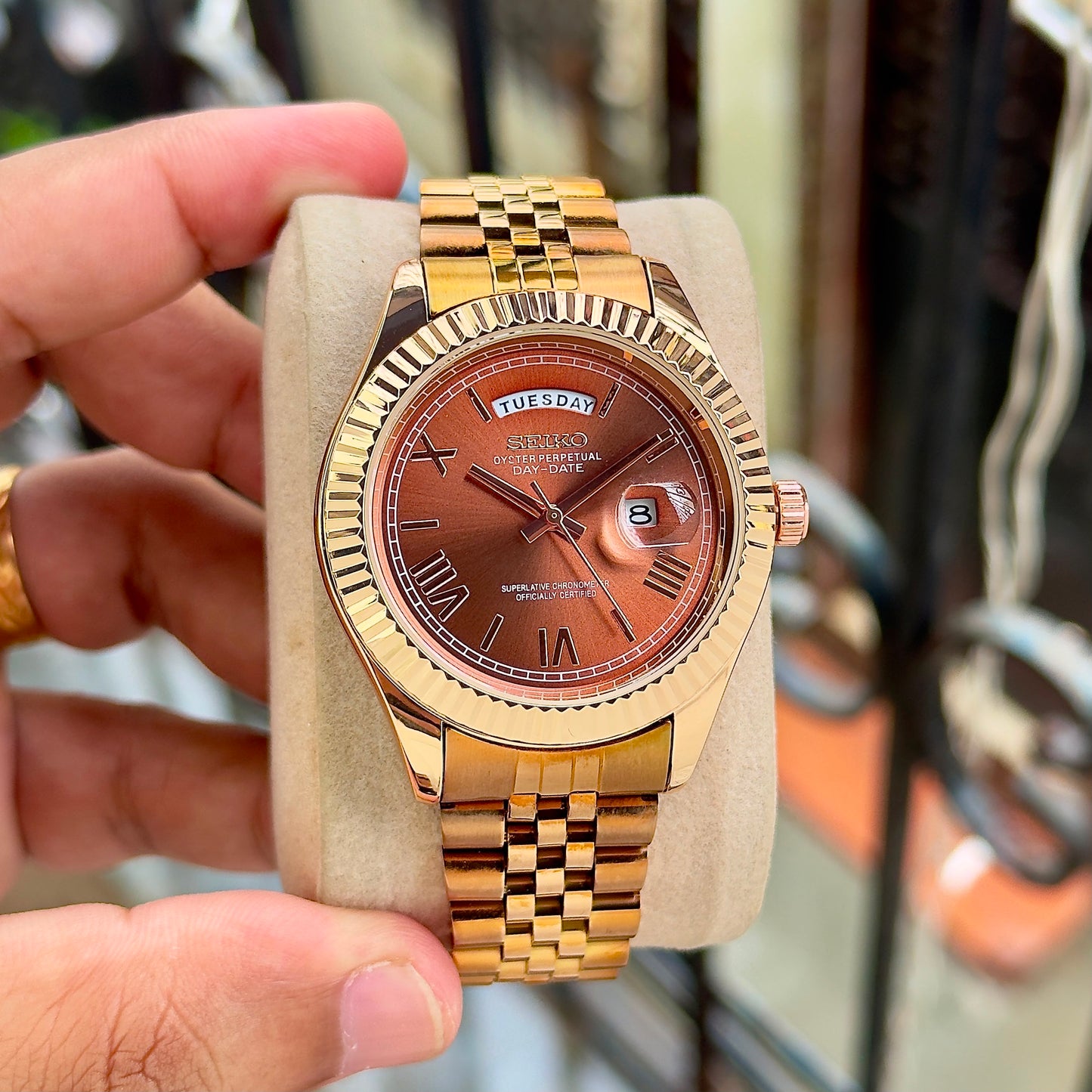 SEIKO DAY-DATE – ROSE-GOLD CLASSIC EDITION